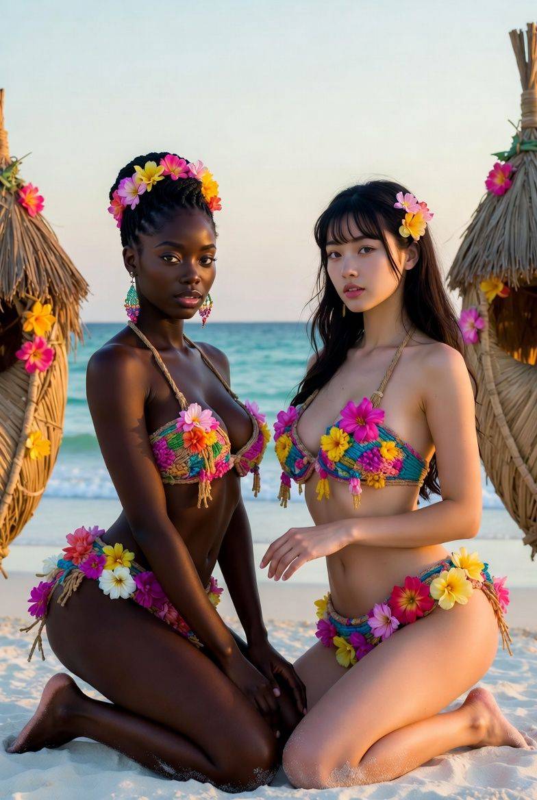 Sun-kissed and barely covered... which one of us is stealing your heart first, babe? ๐๐บ The dark c...