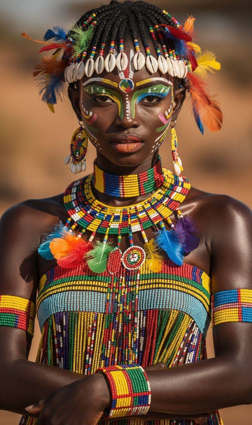 ✨ Unapologetically Royal. Radiating Heritage. 🔥Queen of color, culture, and confidence. 💫🌍 #Bour...