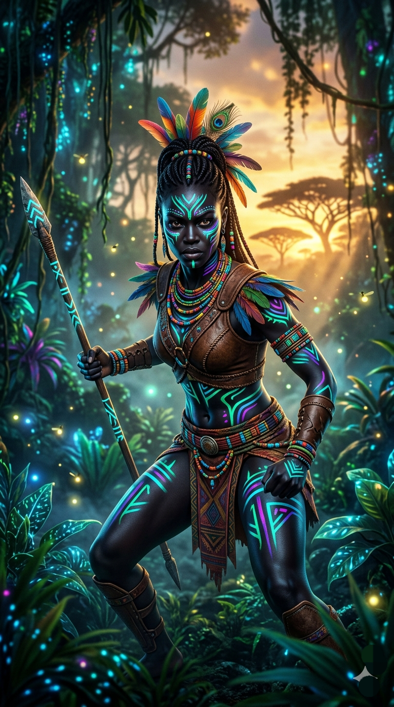 Fierce, proud, and unapologetically resilient. 🌿✨​Guided by ancestral strength, painted in the col...