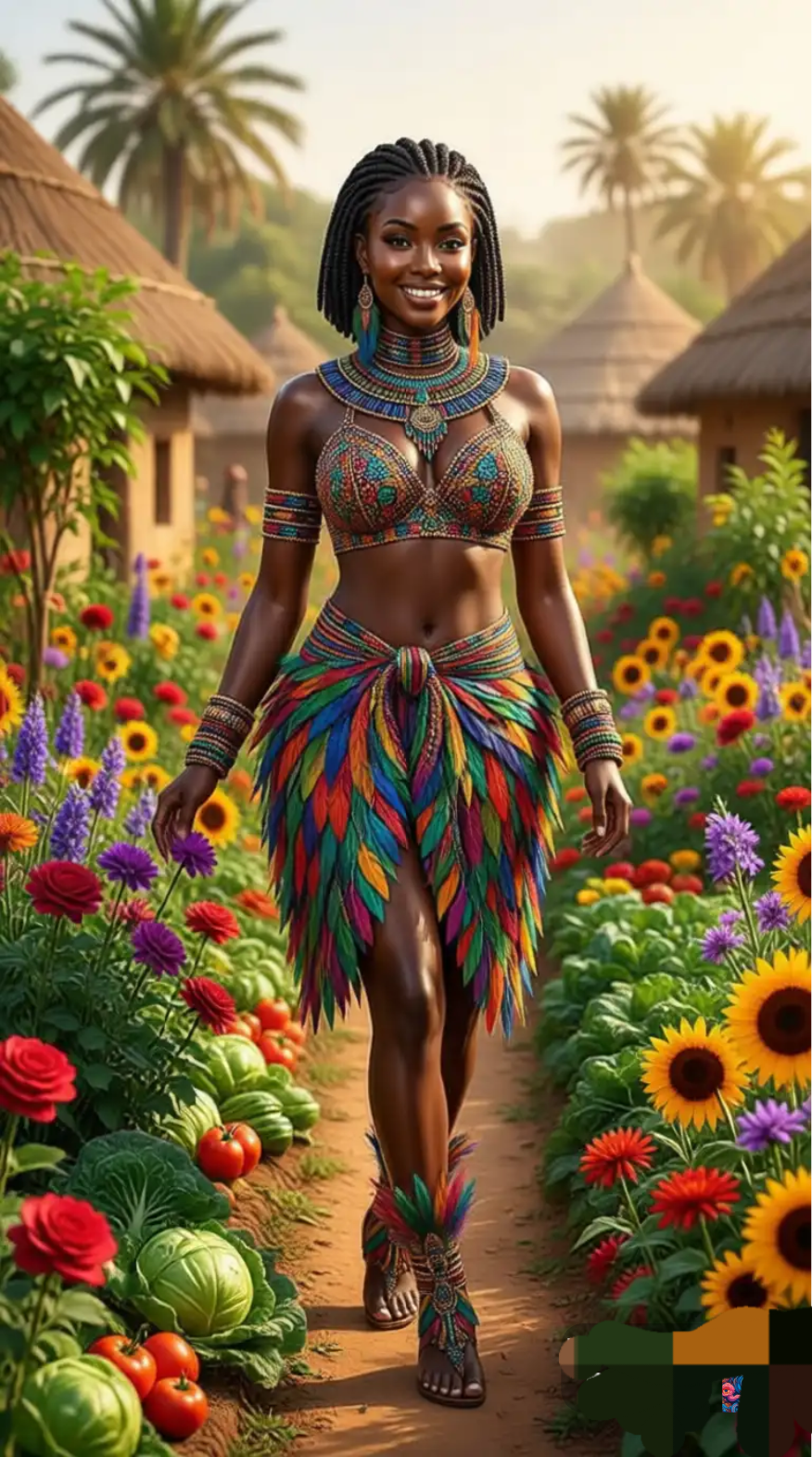 Whew... walking through the garden like you own every bloom and my heart too? 😏 Those colors got no...