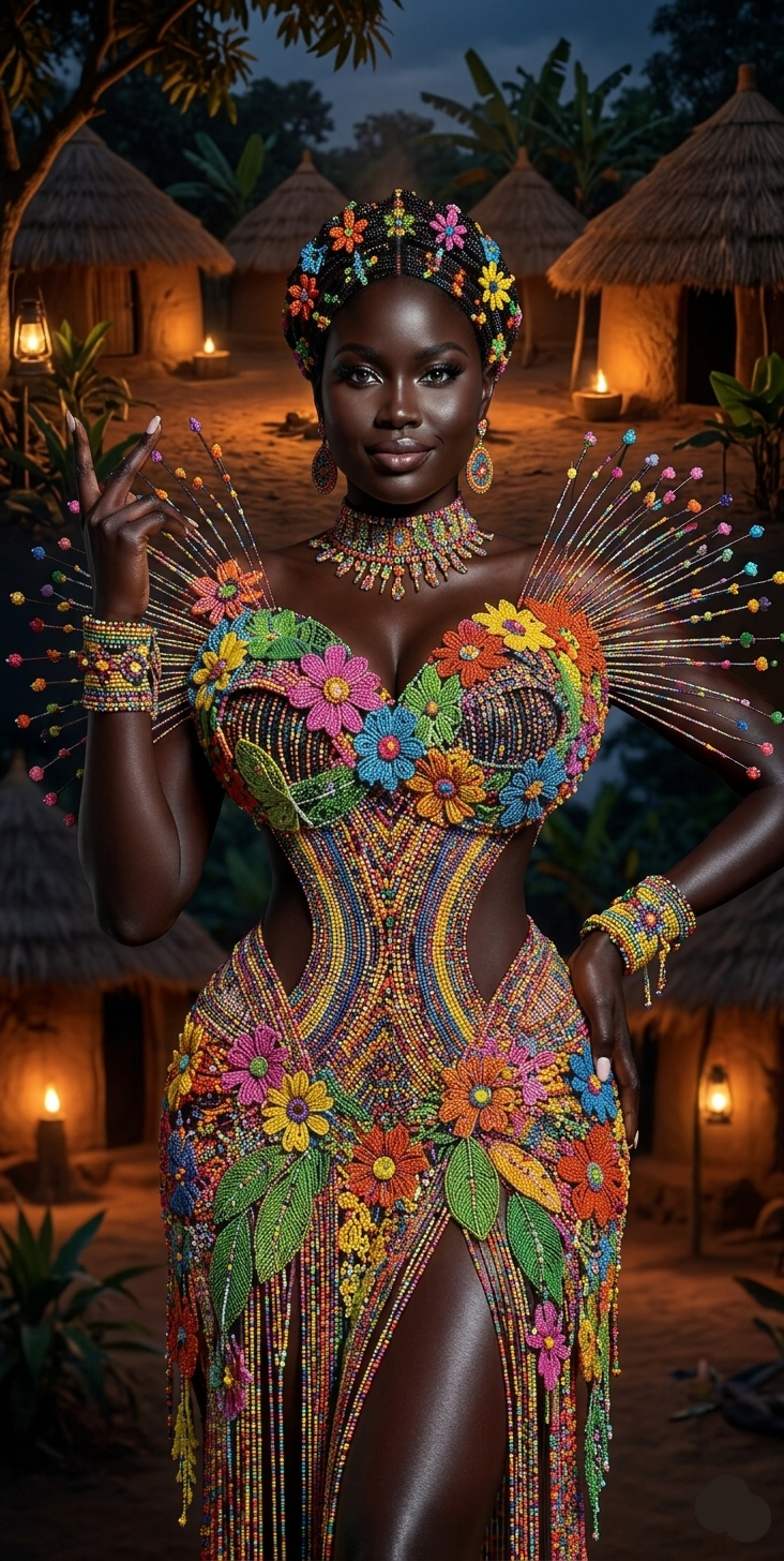 Caught me glowing brighter than these lanterns tonight... but can you blame me when the beads are th...