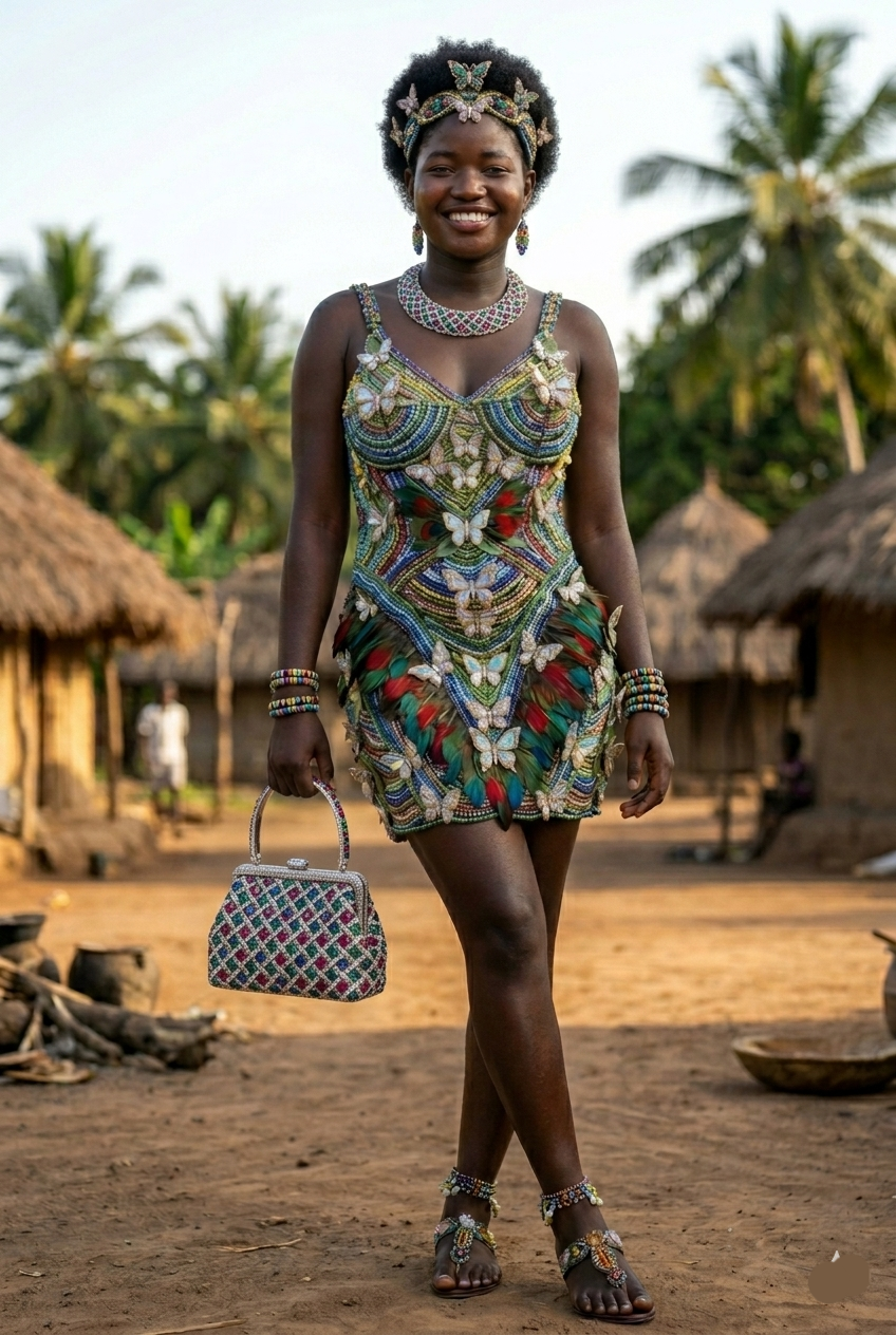 Girl, you walked in and the whole village lit up brighter than those beads on your dress ๐ That smi...
