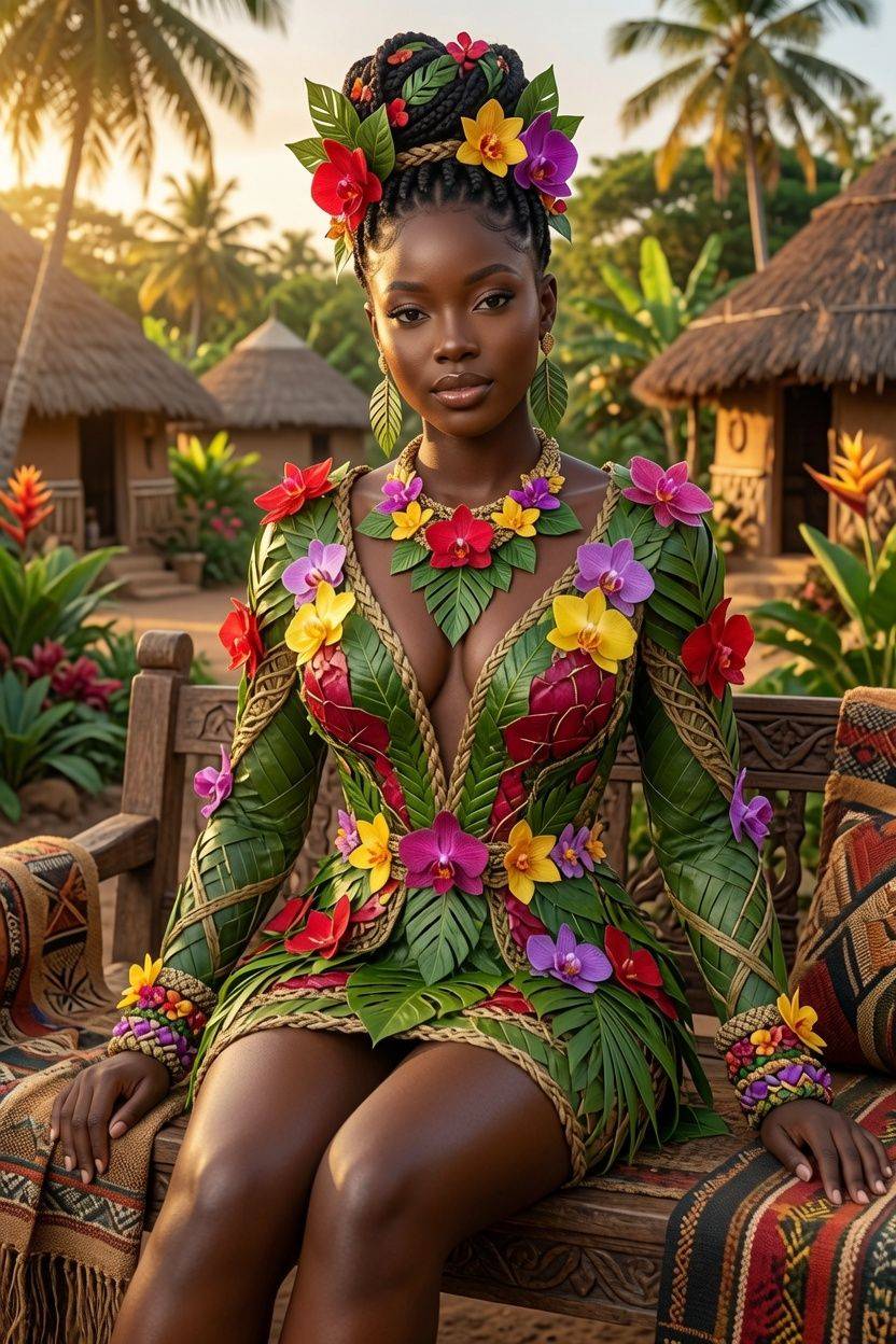 Leaf me be, I'm blossoming over here! ๐บ๐โจ Serving full tropical goddess vibes in my petal-powered...