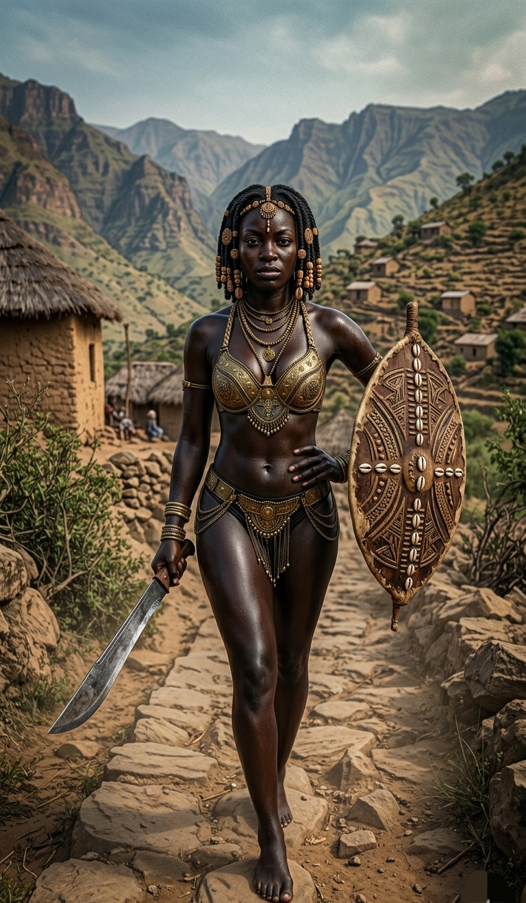 Her heritage is her armor, her spirit is her weapon. Grace in her stride, power in her hands. #Bourg...
