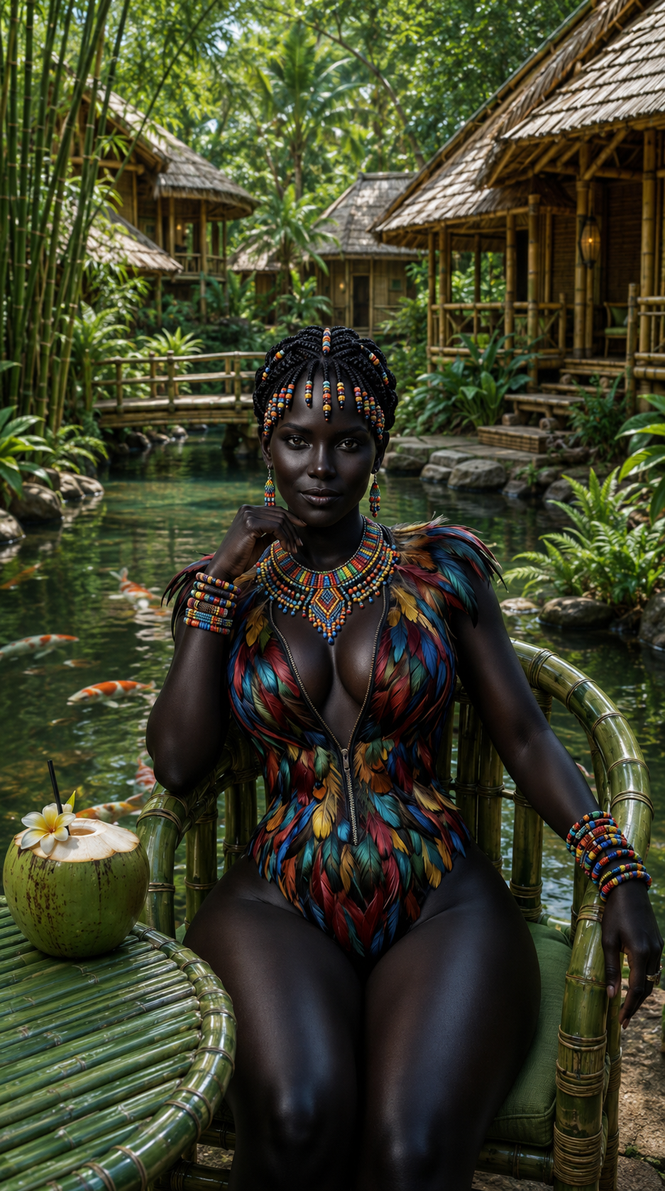 Feathers, curves, and zero chill. Care to get lost in the jungle with me? ๐น๐ฟ#BourgeonAilog @follow...