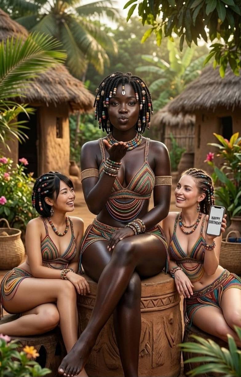 Blowing kisses and birthday wishes straight from the village squad! ๐๐ Who's turning up the vibes...
