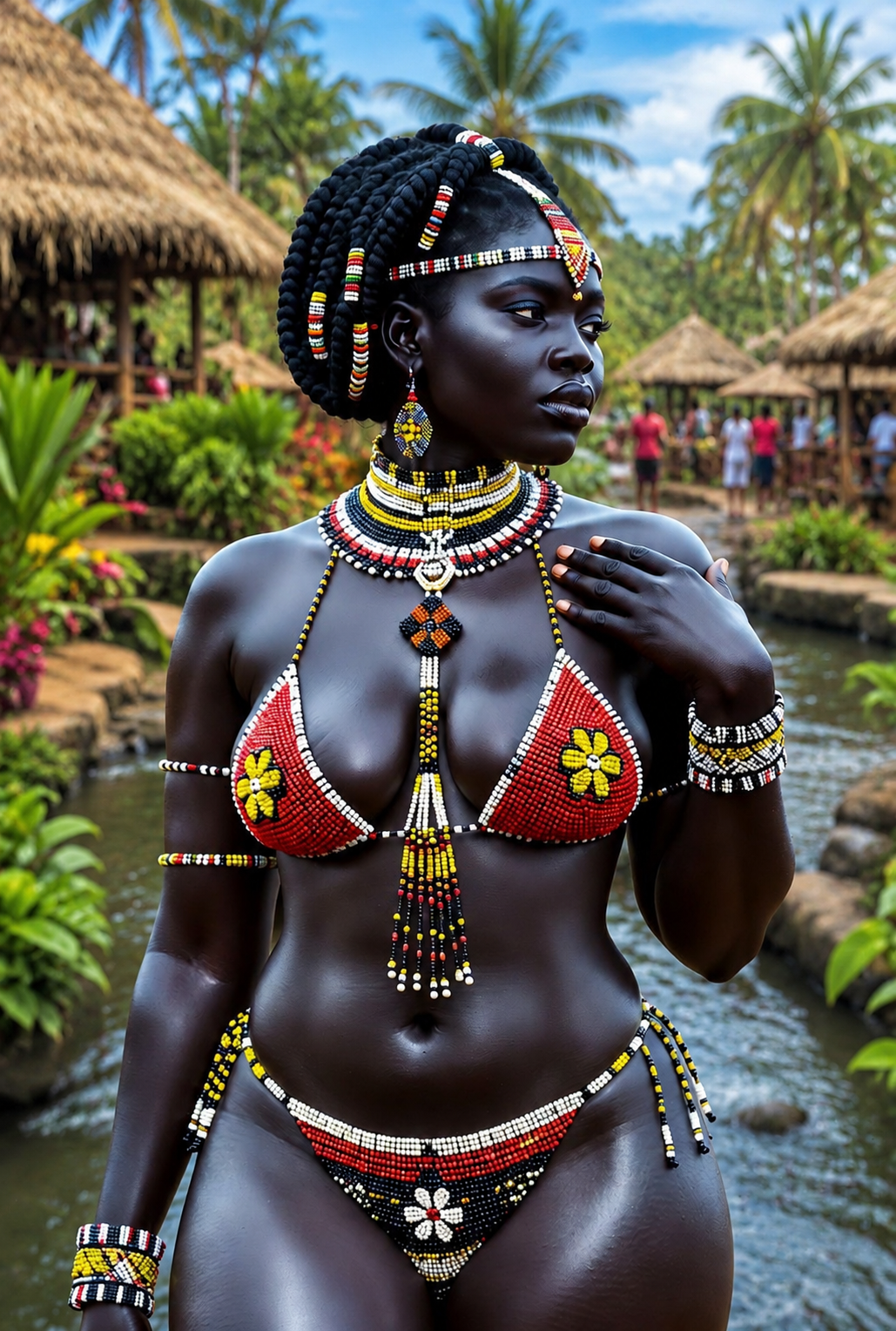 Queen of the Beads ✨
Adorned in ancestral fire, standing unapologetically regal where tradition mee...