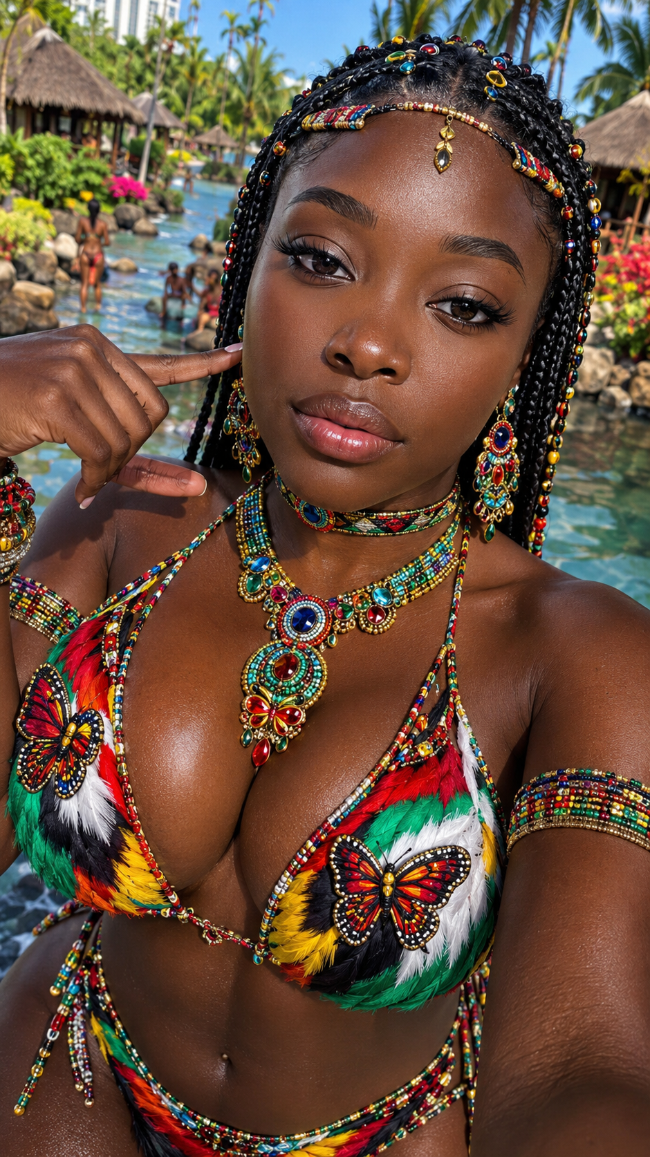 Island heat got me feeling dangerous... you coming to cool me down, or you just gonna keep staring?...
