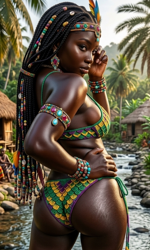 Playing by the river in nothing but these beads... but Iโd ditch this whole paradise just to make so...