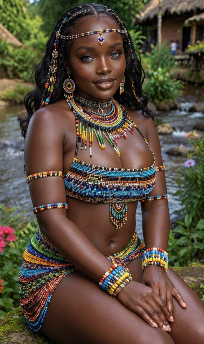 Traditional beads, untraditional thoughts… what would you do if I let you untie these? 😈#BourgeonAi...