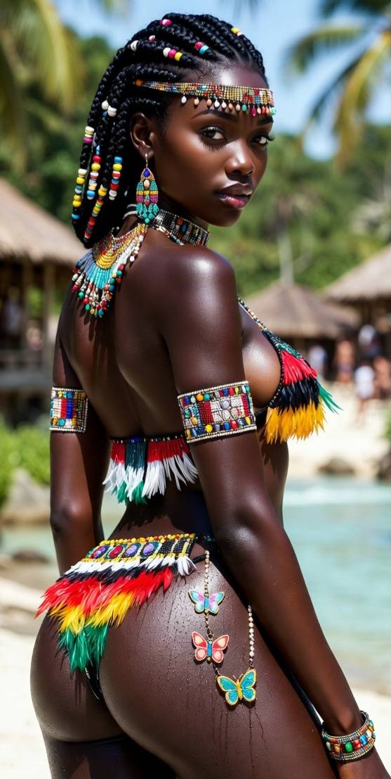 Looking back with that smoky stare,
beads and feathers in the salty air…
one glance and I’m already...