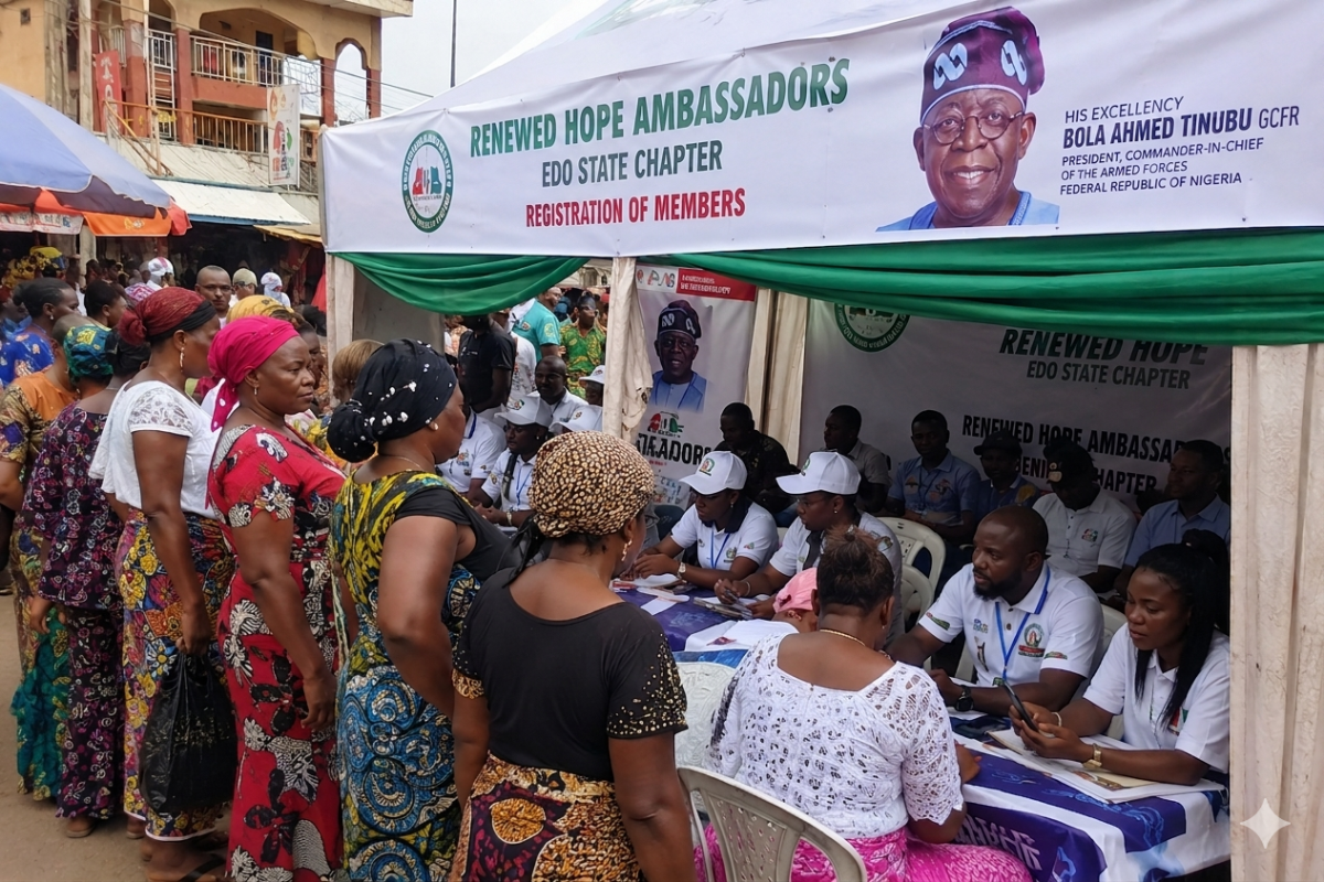Register to become a member of the Renewed Hope Ambassadors, Edo State
https://www.rhaedo.com.ng/j...