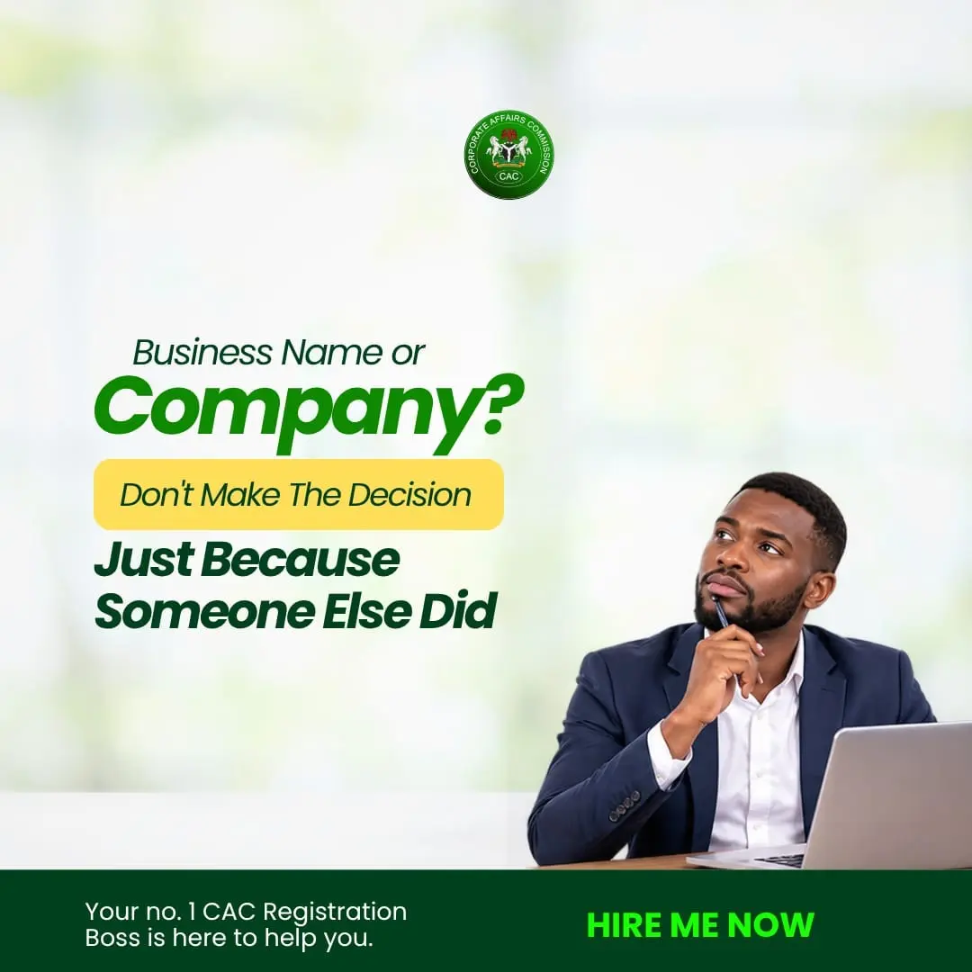 🏢 BUSINESS NAME OR COMPANY?
DON’T MAKE THE DECISION JUST BECAUSE SOMEONE ELSE DID.
One of the comm...