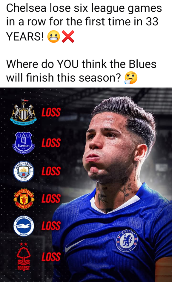 Chelsea FC has experienced an unbelievable decline since December last year.