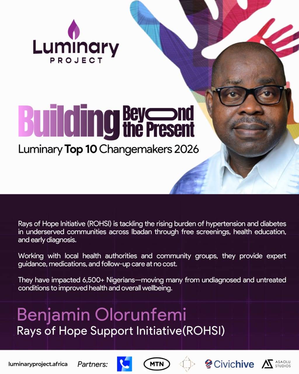 Join us as one of the Luminary TLP Impact Awards 2026 cohort Top 10 Changemakers.
#Rohsi3 #Health #L...