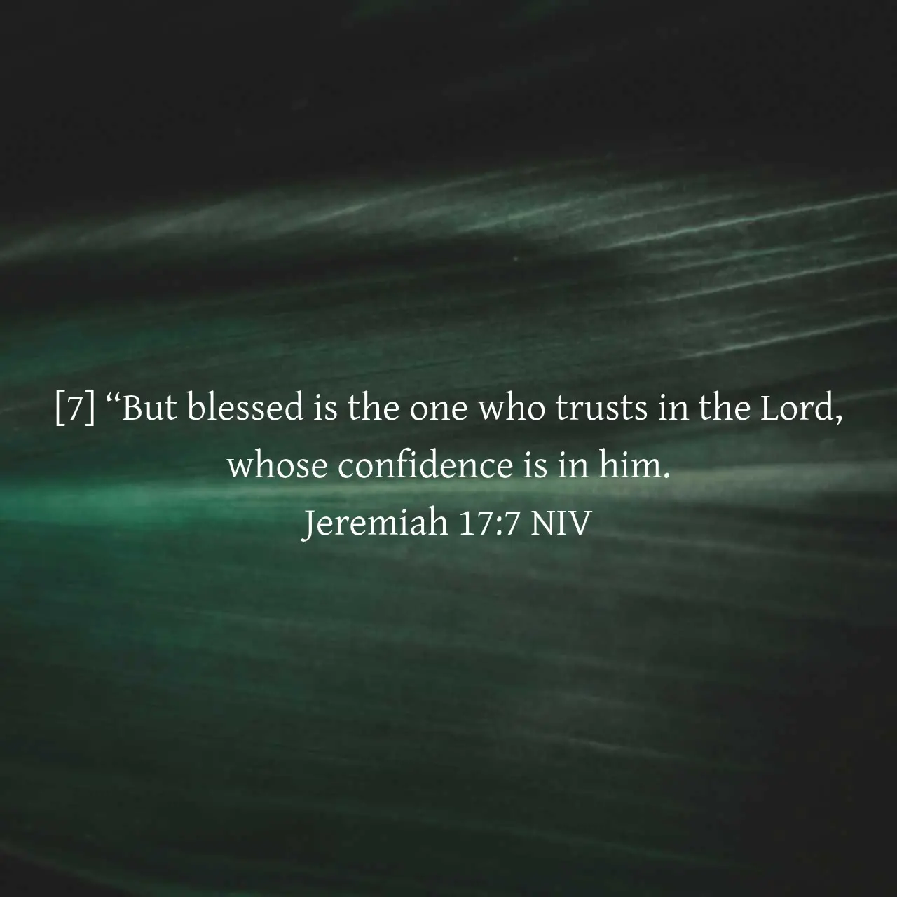Trust in the Lord with all your heart and rely not in your own understanding.