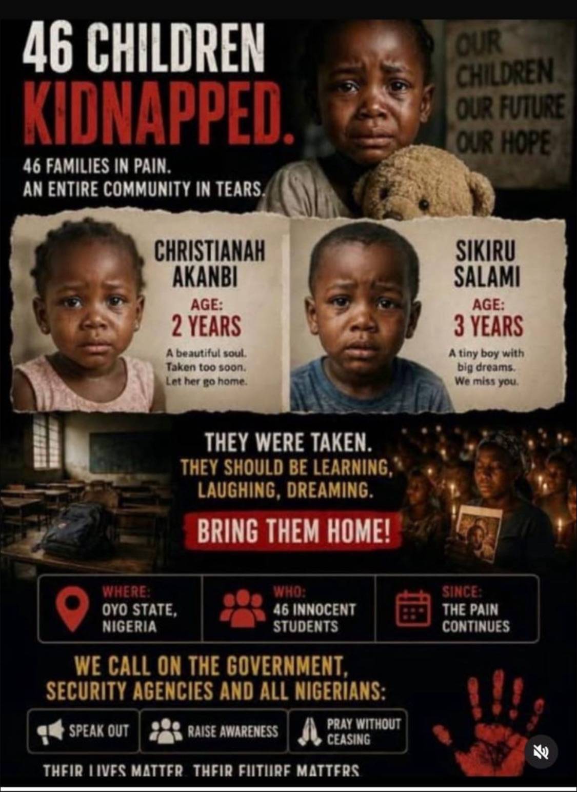 Father Lord God, in Your love and mercy for children, please rescue these little ones, all other mem...