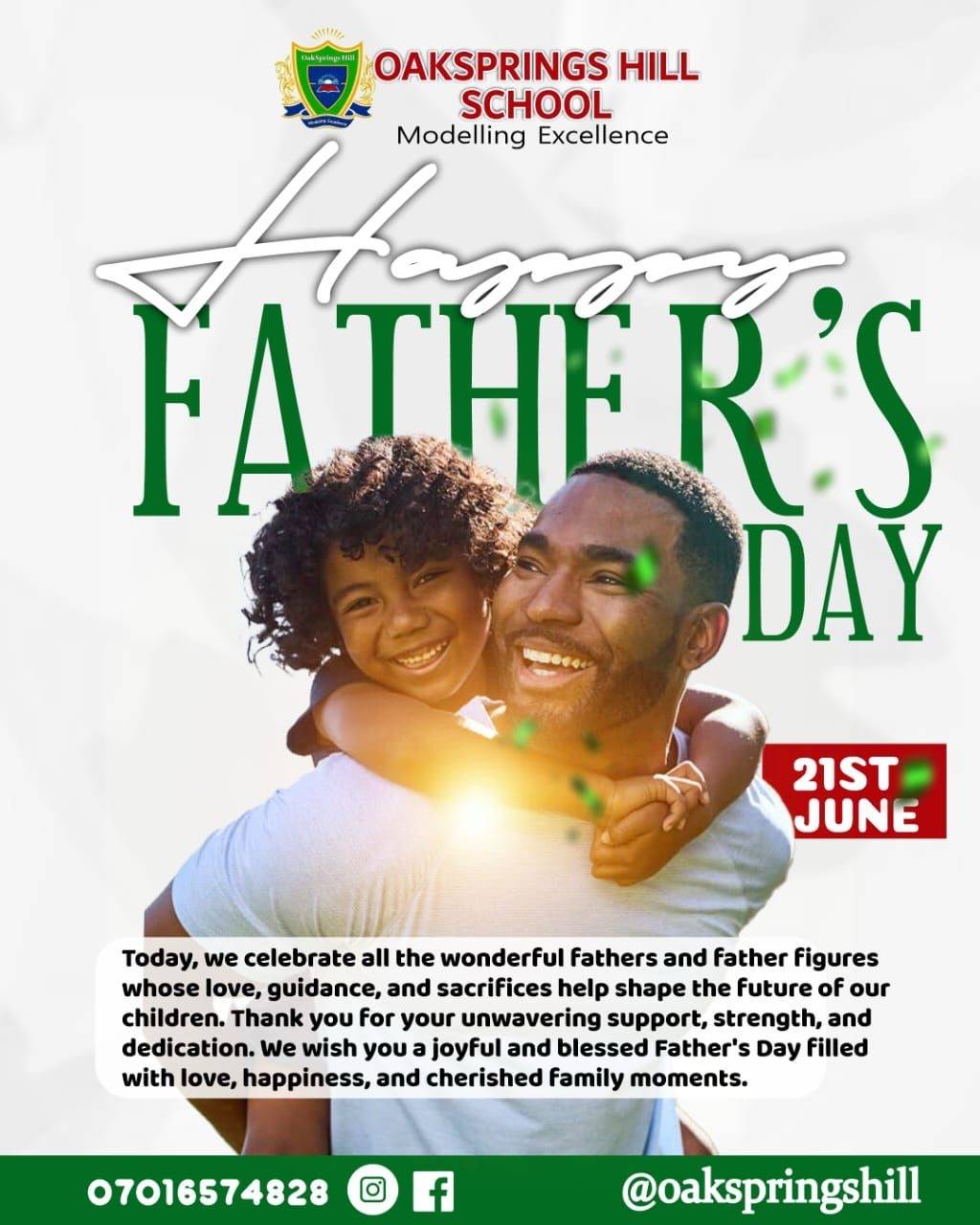Happy Father’s Day to all Wonderful Fathers. God bless you all.