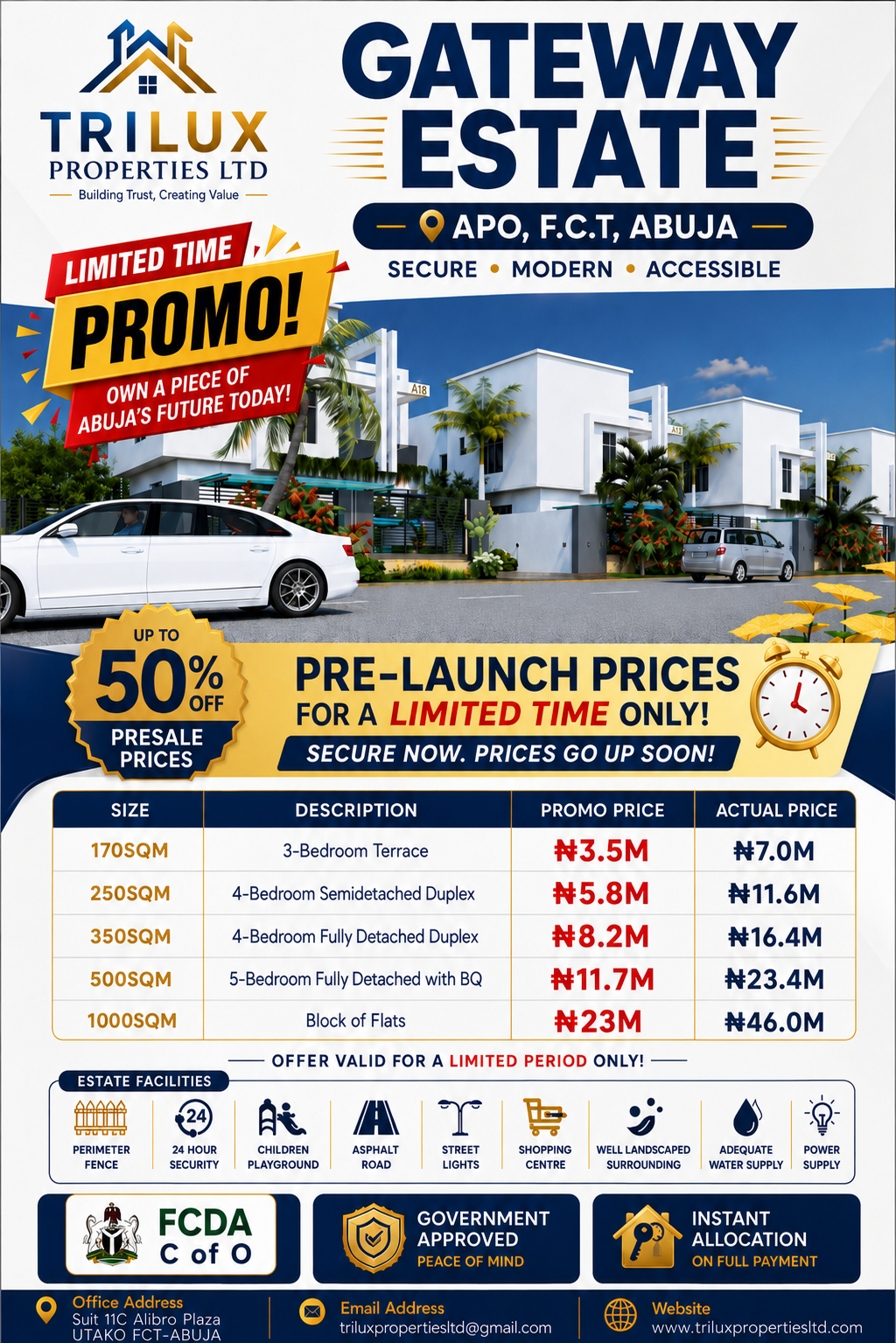 ⏰ THE COUNTDOWN HAS BEGUN!
Promo prices on Gateway Estate, Apo won't last forever.
Own a plot in a...