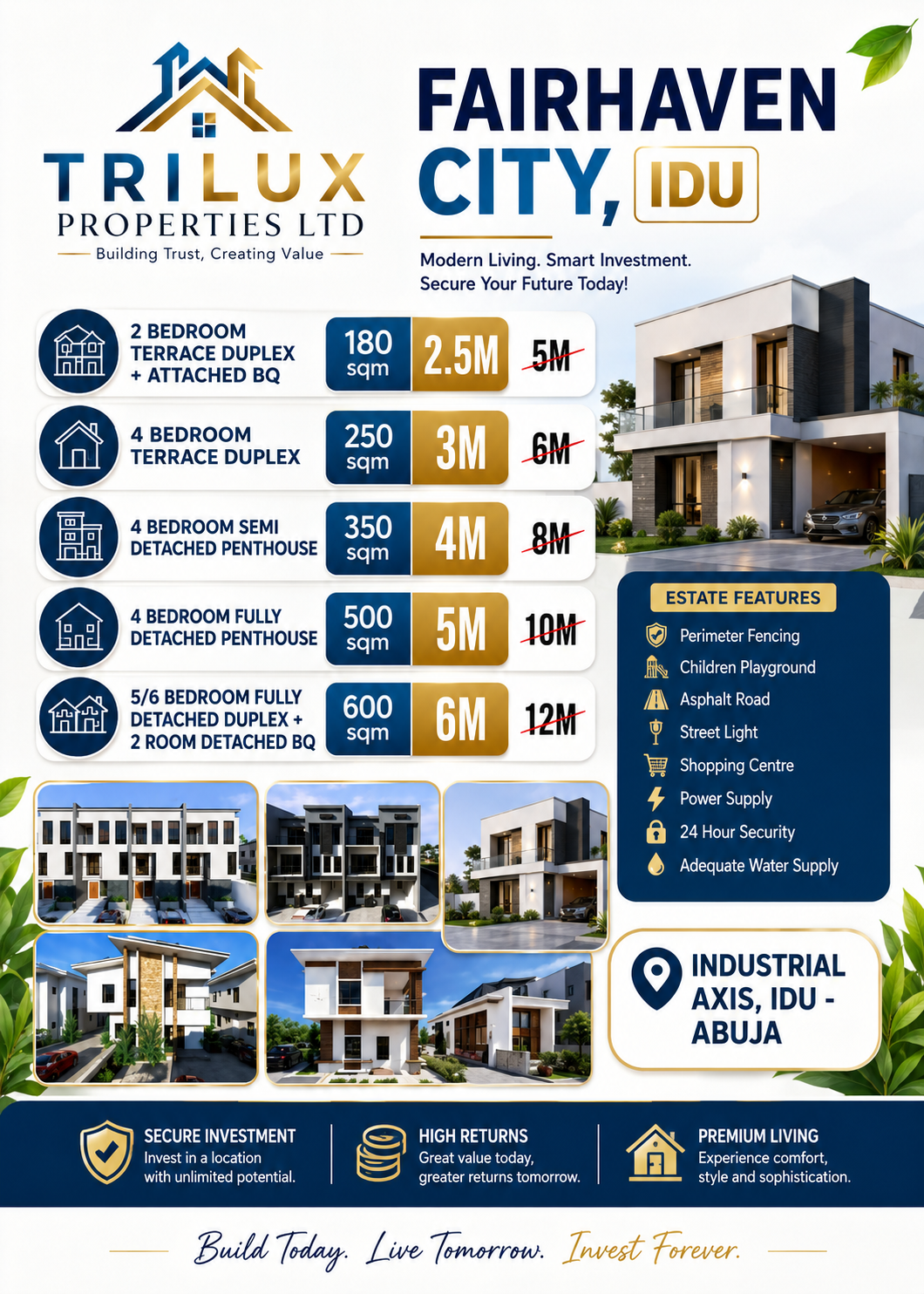 FAIRHAVEN CITY, IDU - INDUSTRIAL AXIS
This is your chance to own premium land in one of Abuja’s fa...