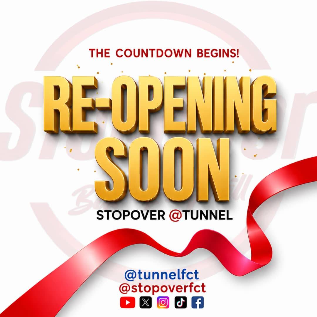 *WATCH THIS SPACE… IT’S ALMOST TIME !* 

🔥 STOPOVER BOUNCES BACK AT TUNNEL !!
 *STOPOVER @ TUNNEL...