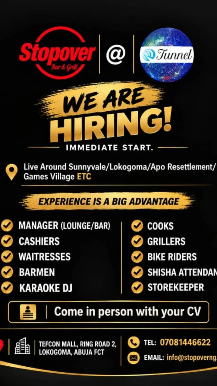 *WEβRE HIRING!* (SERIOUS CANDIDATES ONLY!)
π Walk-In Interview - Come along with a *COPY OF YOUR...
