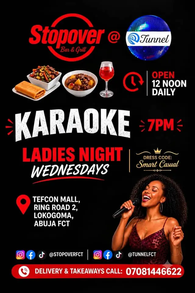 *๐ถ MIDWEEK PARTY!!!*
*๐ค Karaoke - 7pm*
*๐๐ฝ Ladies Night - Midnight*
*_๐Dress Code: Smar...