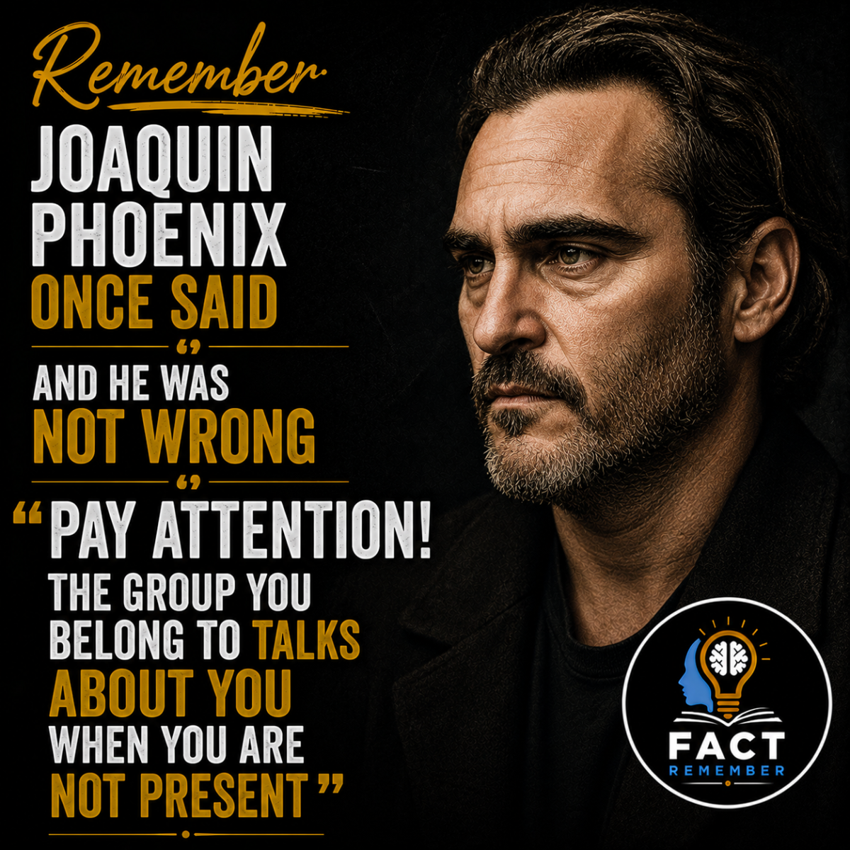 Remember Joaquin Phoenix's wisdom: #Trending #LekeeLekee #PositiveVibes
#InspirationalQuotes
#SelfGr...
