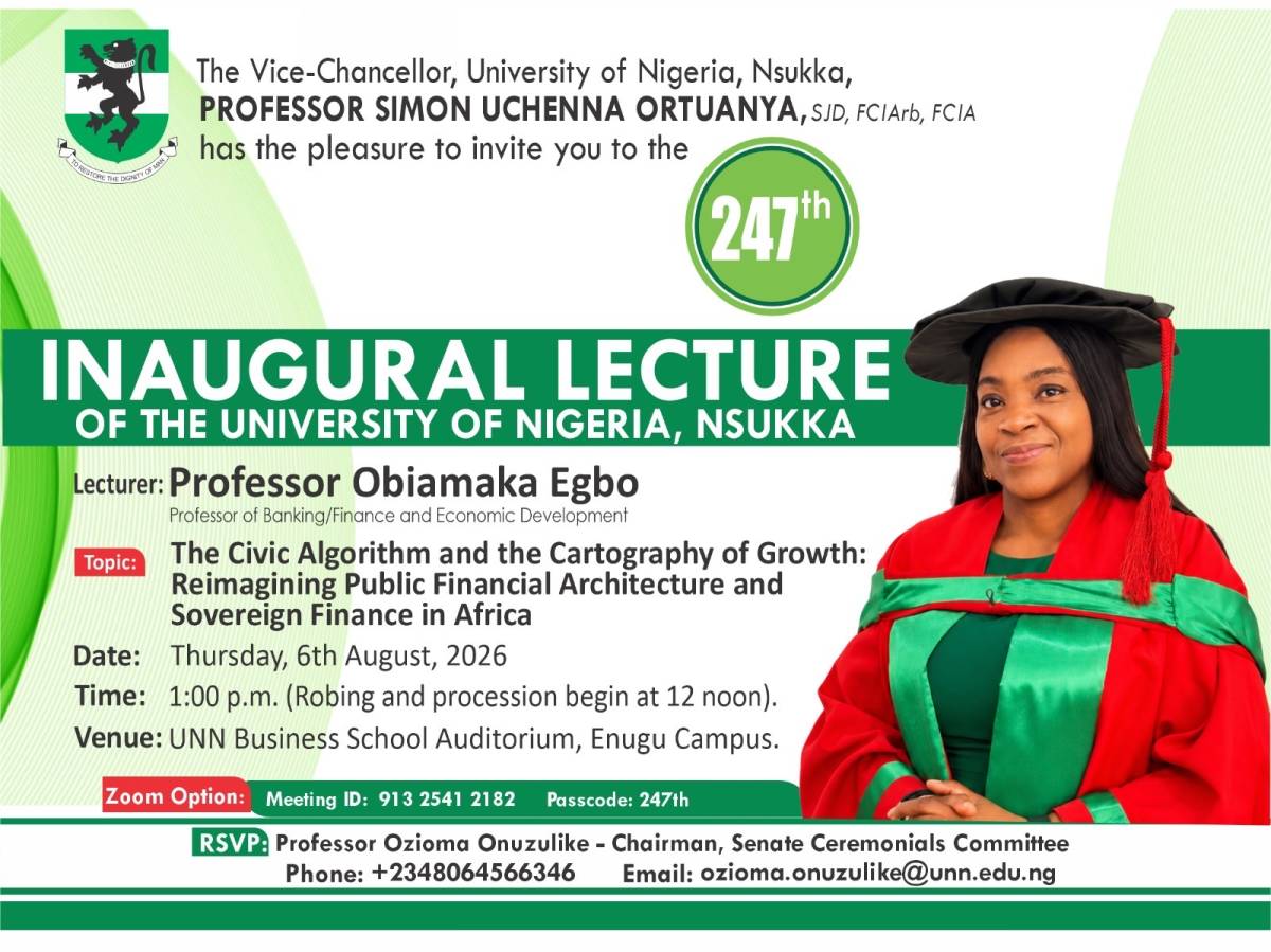Itโs today!
I would be truly honoured to have you join me as I deliver my 247th Inaugural Lecture...