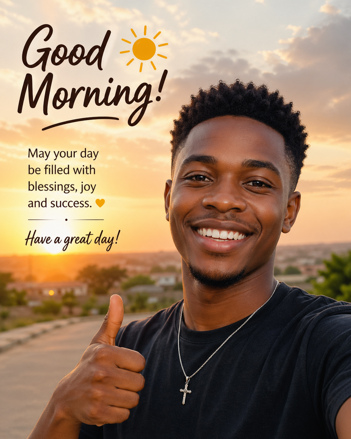Rise with purpose, shine with confidence, and let today bring you nothing but blessings, progress, a...
