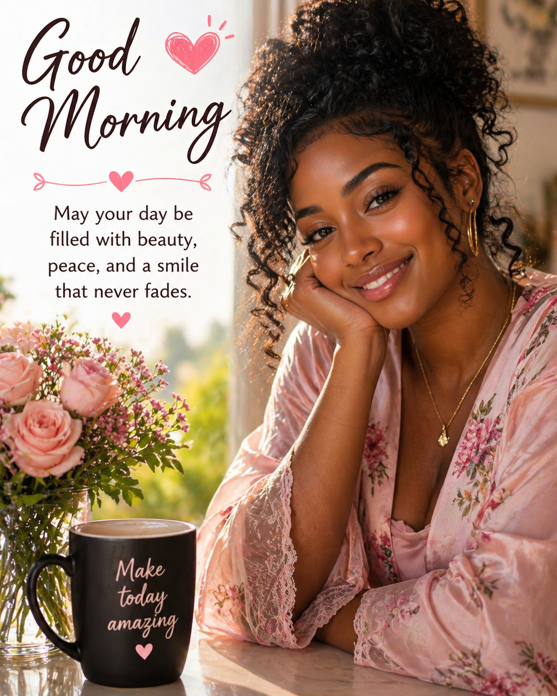 Good morning ☀️
May your day be filled with beauty, peace, and a smile that never fades.