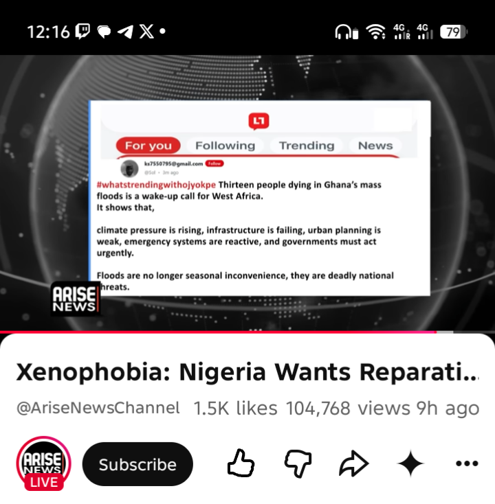 Dear Arise TV Team,
I would like to sincerely thank you for featuring my comment on the recent floo...