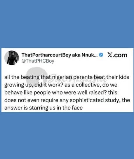 All the beating we collected growing up... did it actually work? 👀  
Be honest
👇  
Did it make us...