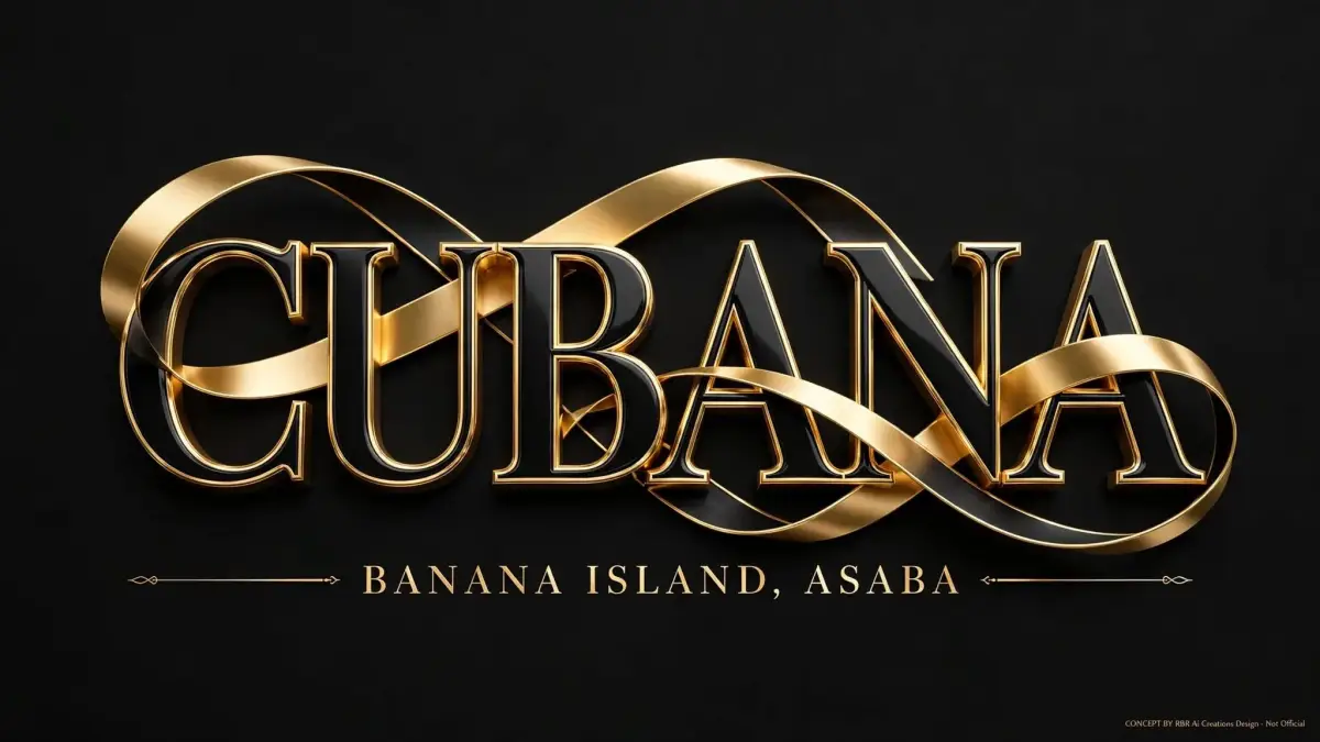 "Night version. This is what CUBANA will look like on your shop front at 8 PM in Banana Island, Asab...