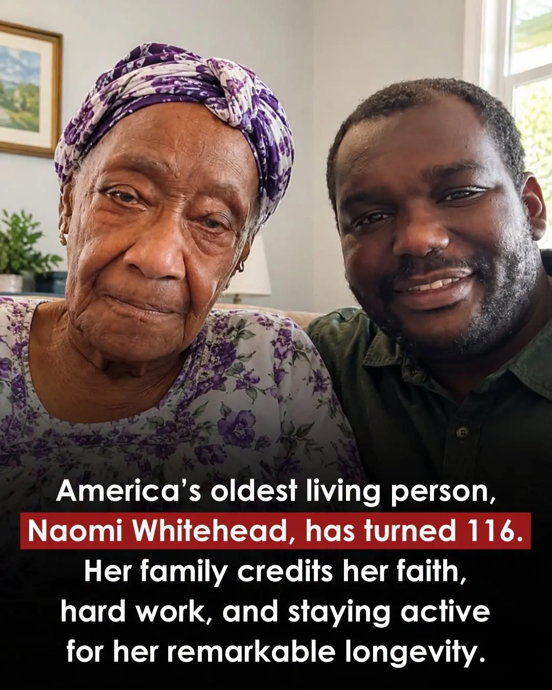 Naomi Whitehead, born on September 26, 1910, recently celebrated her 116th birthday in Greenville, P...