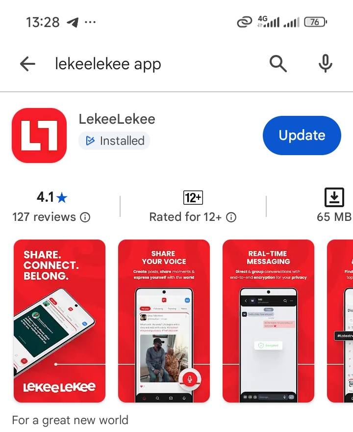 Hello family, new update now available for #LekeeLekee on playstore
Update immediately for better...
