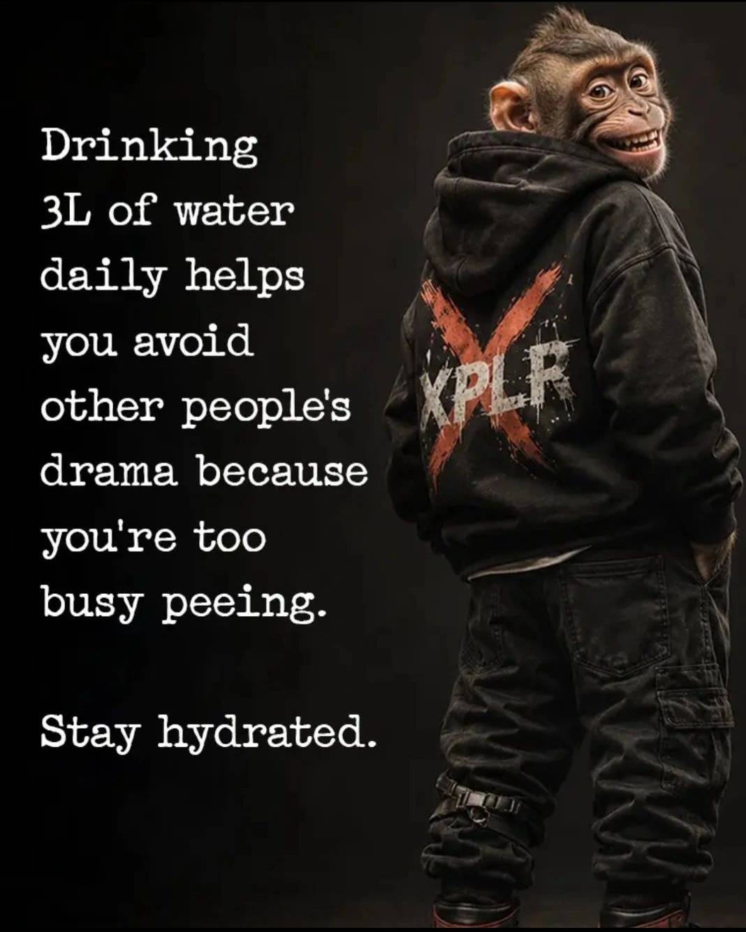 Drink water and mind your business. It's a brand new week, and winning is not an option.