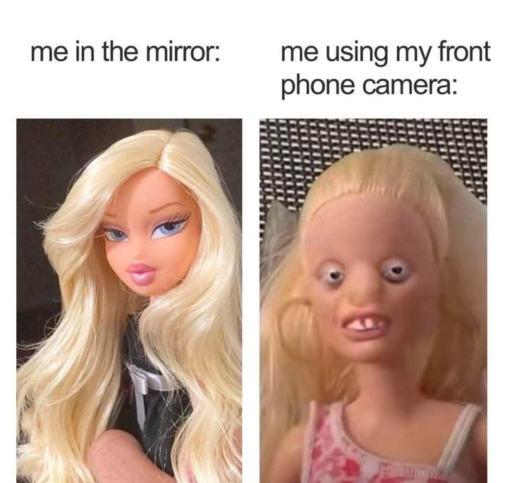 I no know if na my mirror or phone camera dey lie give me .