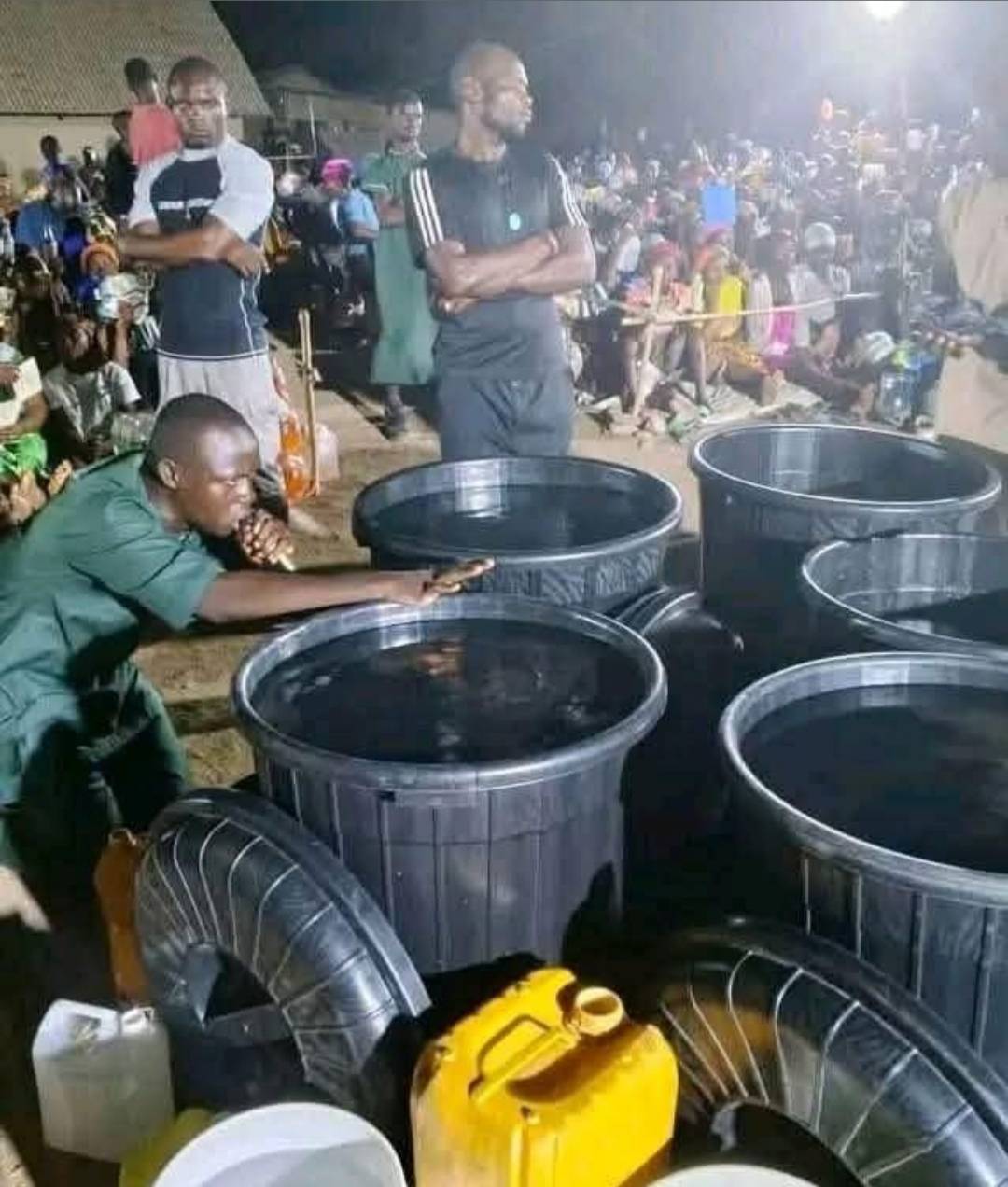Na here we dey since yesterday night.
Water never show signs of changing to wine.