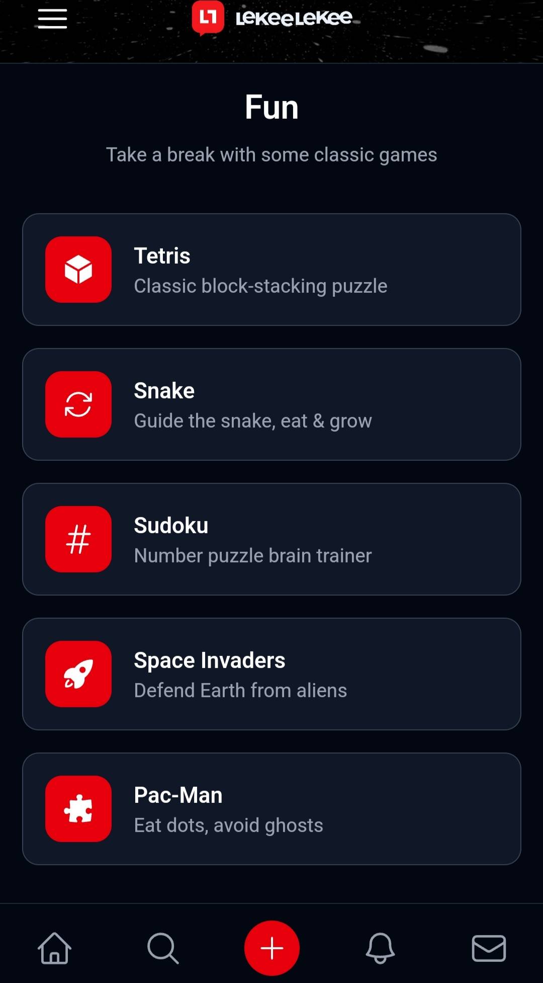 Have you tried out the game section of Lekeelekee?
My favourite is SPACE INVADERS ๐ฅ๐ฅ
