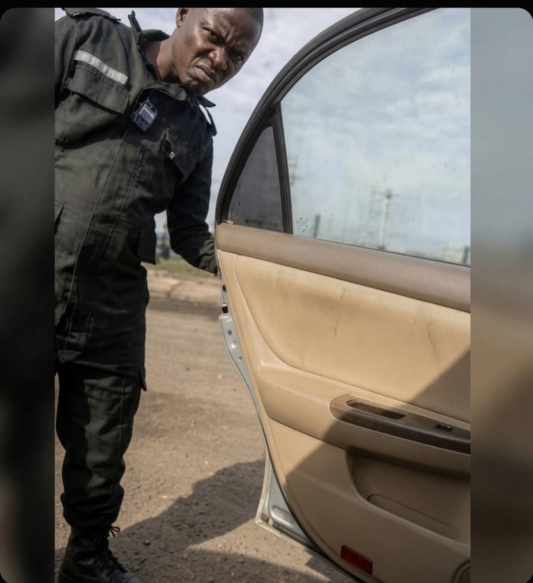 Officer abeg no insult me oh.
Which one be "I no resemble person weh fit afford this car ". Shift...