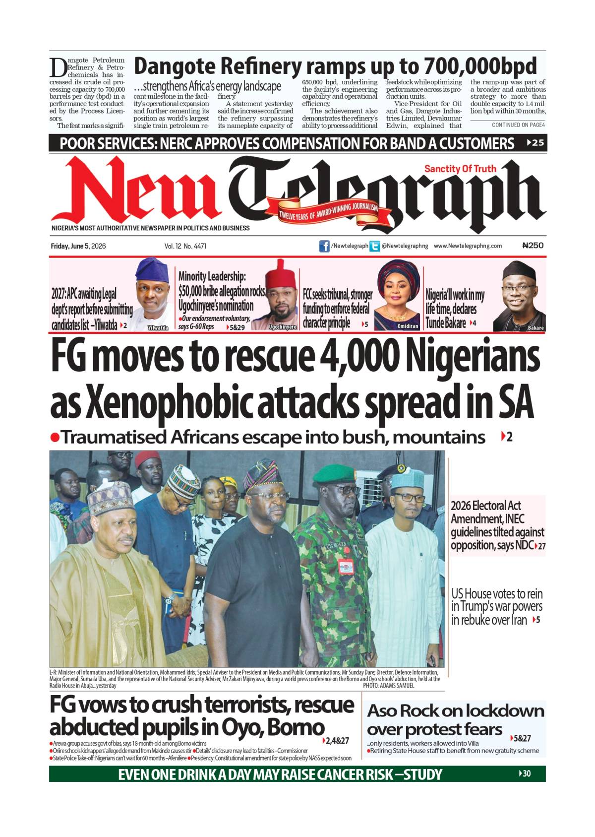 Before the weekend begins, here's what shaped the week - Read more on newtelegraphng.com
From major...