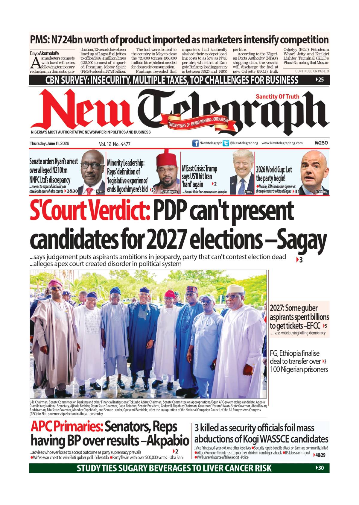 What should Nigeria be watching today? - Read more on newtelegraphng.com
From key policy developmen...