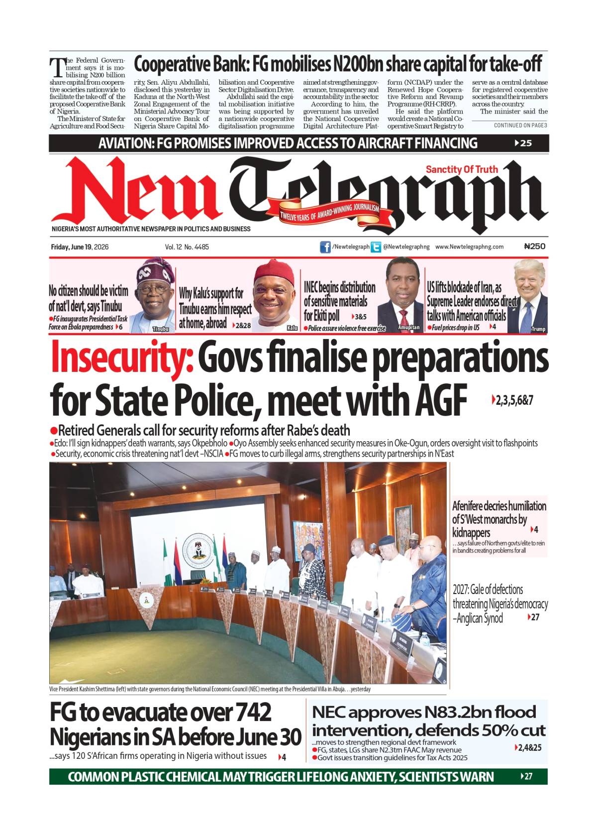 Friday's biggest headlines are here - Read more on newtelegraphng.com
As Nigeria rounds off the wor...