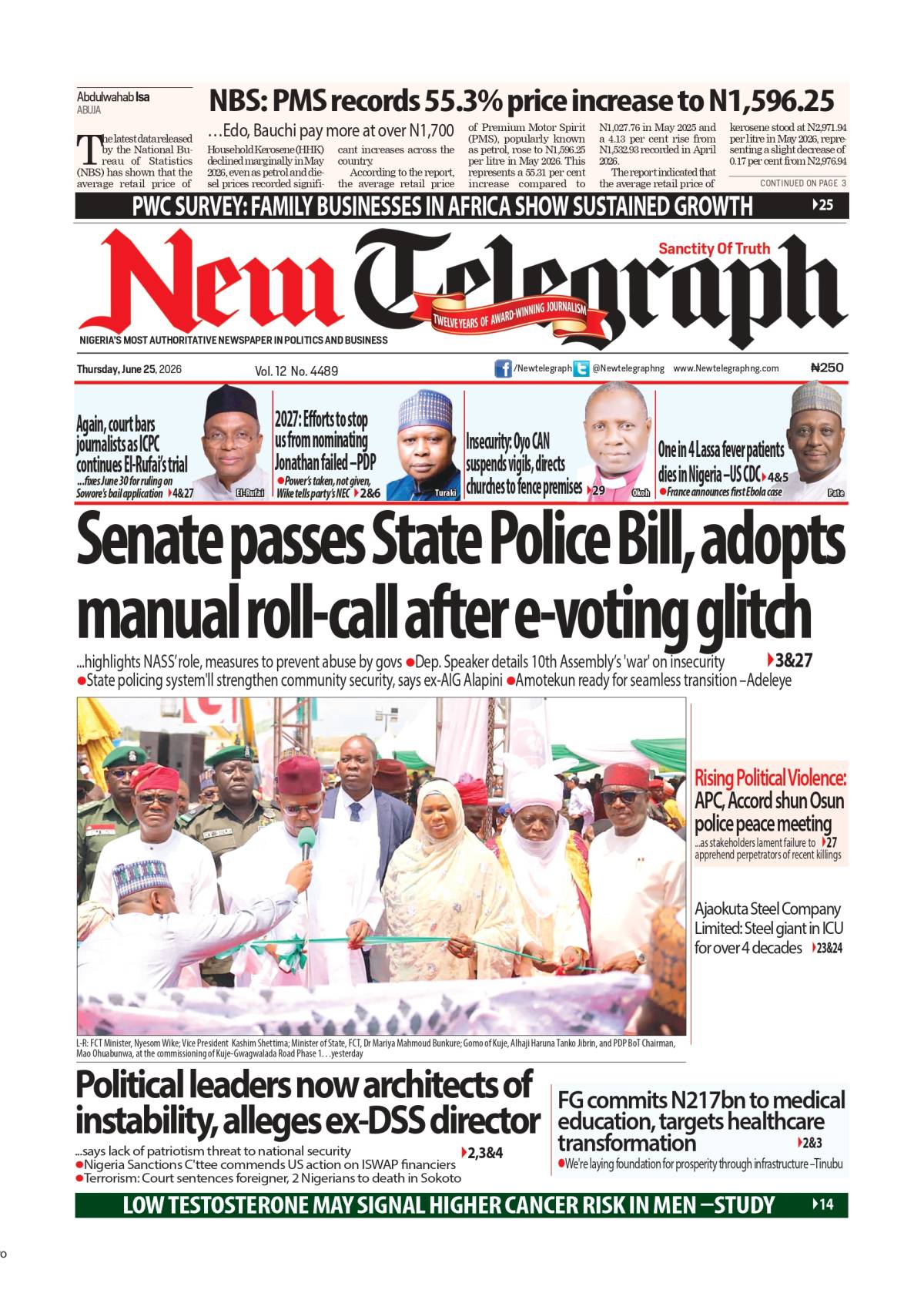 What should Nigeria be watching today? Read more on newtelegraphng.com
The stories making headlines...