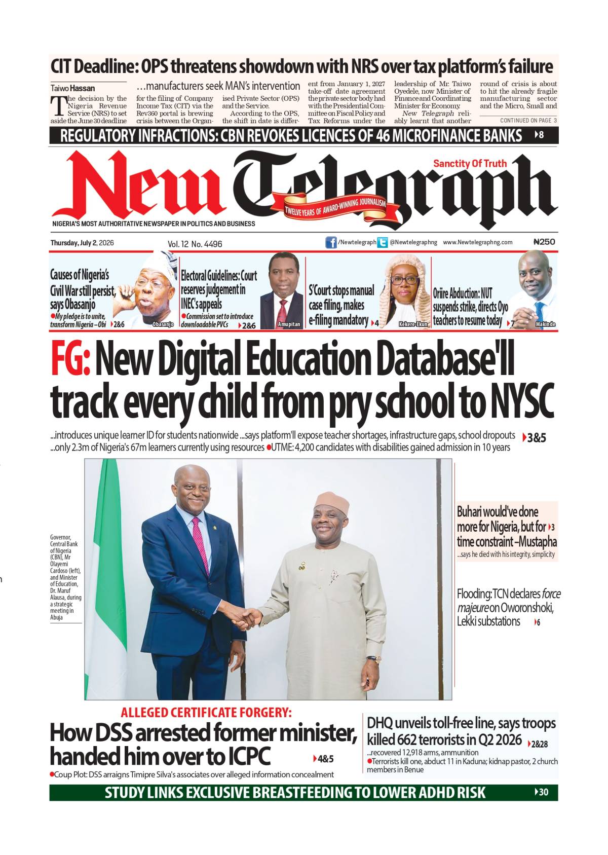 What should Nigeria be watching today? ๐ Read more on newtelegraphng.com
The day's biggest develop...
