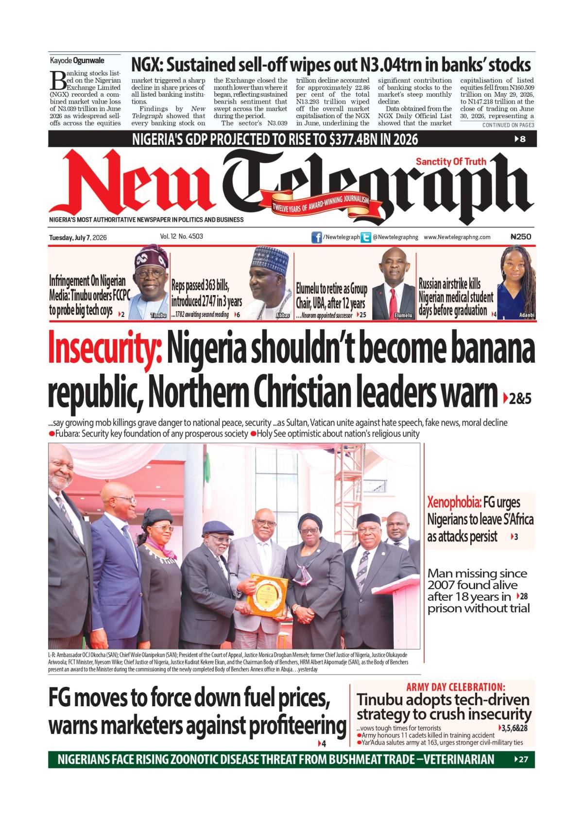 The headlines are moving. Are you keeping up? 🌐 Read more on newtelegraphng.com
Today's biggest st...