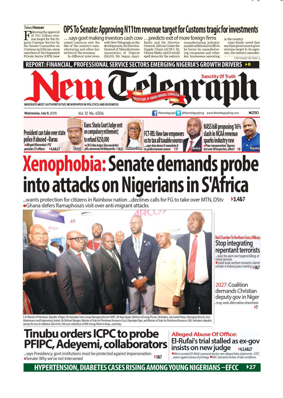 Midweek. Big stories. Bigger conversations. 🌐 Read more on newtelegraphng.com

The headlines shapin...