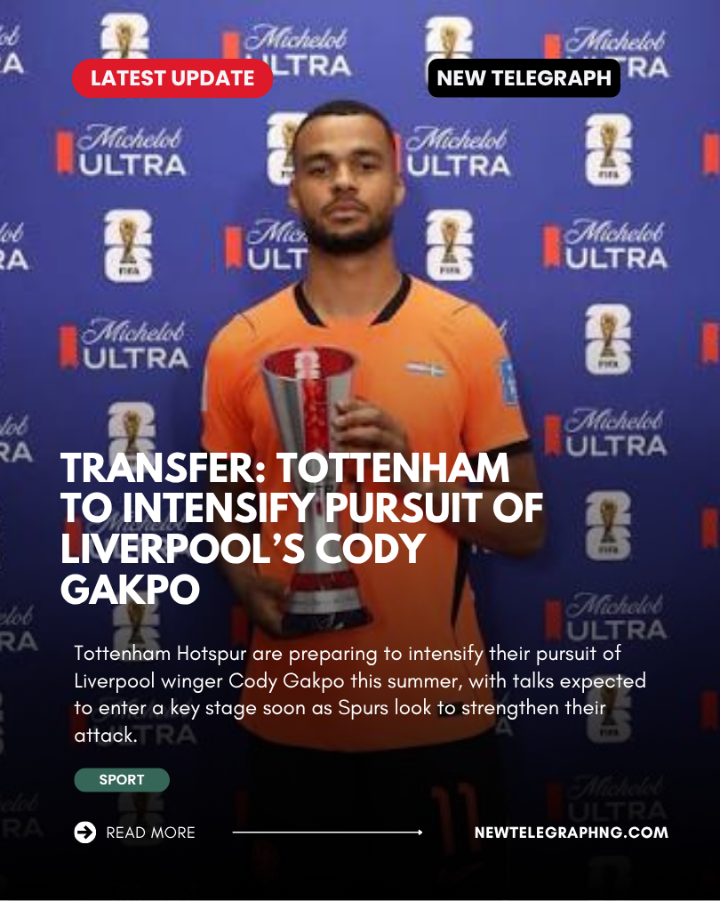 Tottenham Hotspur are preparing to intensify their pursuit of Liverpool winger Cody Gakpo this summe...
