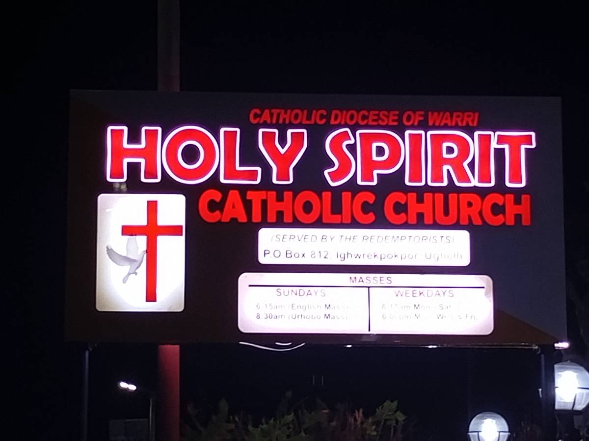 Church signage. Night and day time view

Please send us a DM